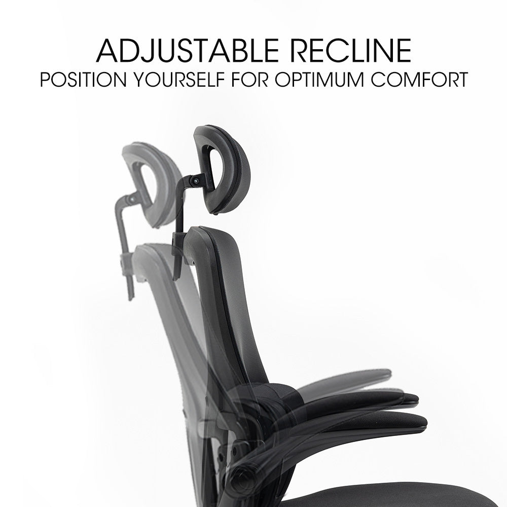 Ergonomic Mesh Office Chair with Lumbar Support and Adjustable Headrest