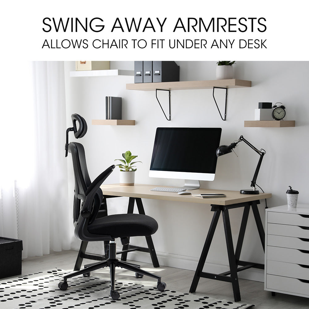 Ergonomic Mesh Office Chair with Lumbar Support and Adjustable Headrest