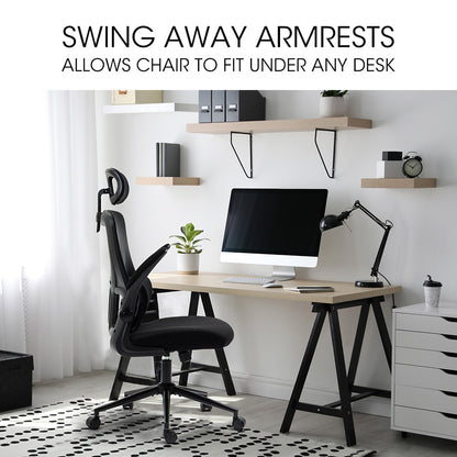 Ergonomic Mesh Office Chair with Lumbar Support and Adjustable Headrest