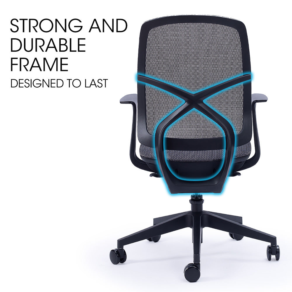 Ergonomic Office Chair with Mesh Fabric, Adjustable Recline, 120kg Capacity