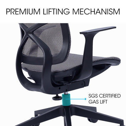 Ergonomic Office Chair with Mesh Fabric, Adjustable Recline, 120kg Capacity