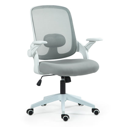Ergonomic Office Chair with Adjustable Recline and Breathable Mesh, Grey/White