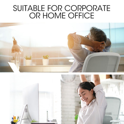 Ergonomic Office Chair with Adjustable Recline and Breathable Mesh, Grey/White