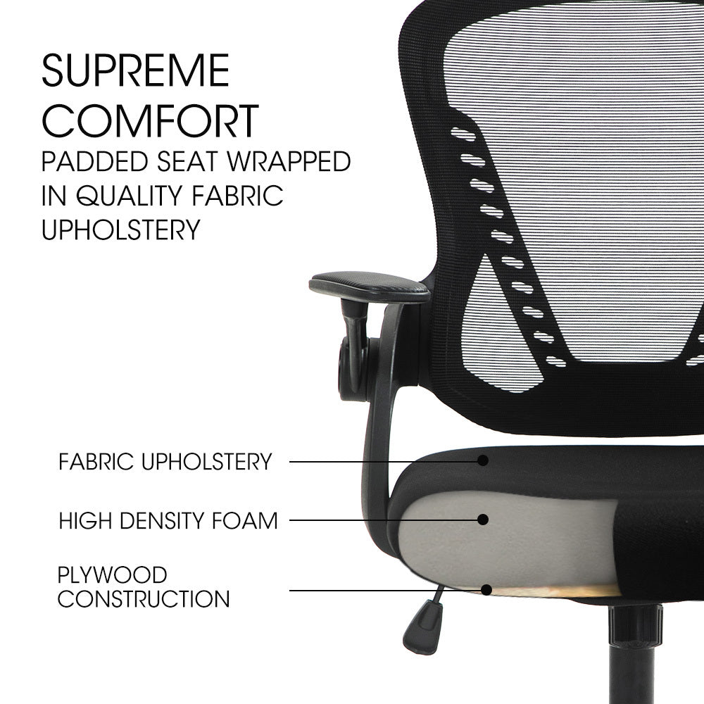 Ergonomic Mesh Office Chair with Adjustable Recline and Armrests, 0.6m Base