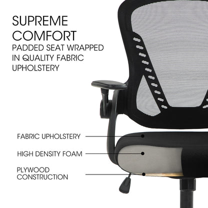 Ergonomic Mesh Office Chair with Adjustable Recline and Armrests, 0.6m Base