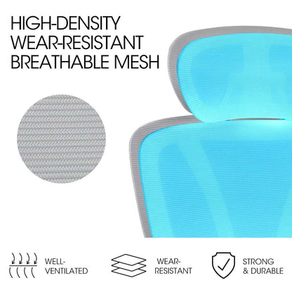 Ergonomic Office Chair with Mesh, Adjustable Lumbar, Headrest, and Armrests