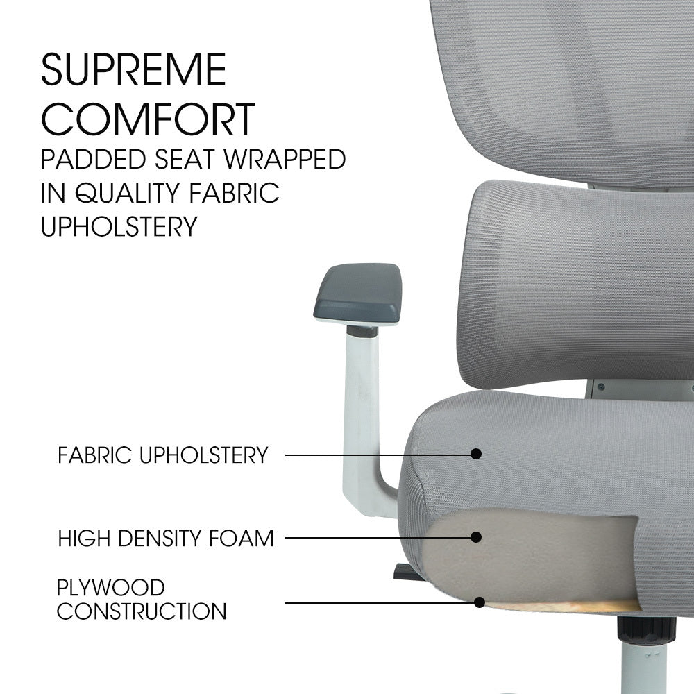 Ergonomic Office Chair with Mesh, Adjustable Lumbar, Headrest, and Armrests