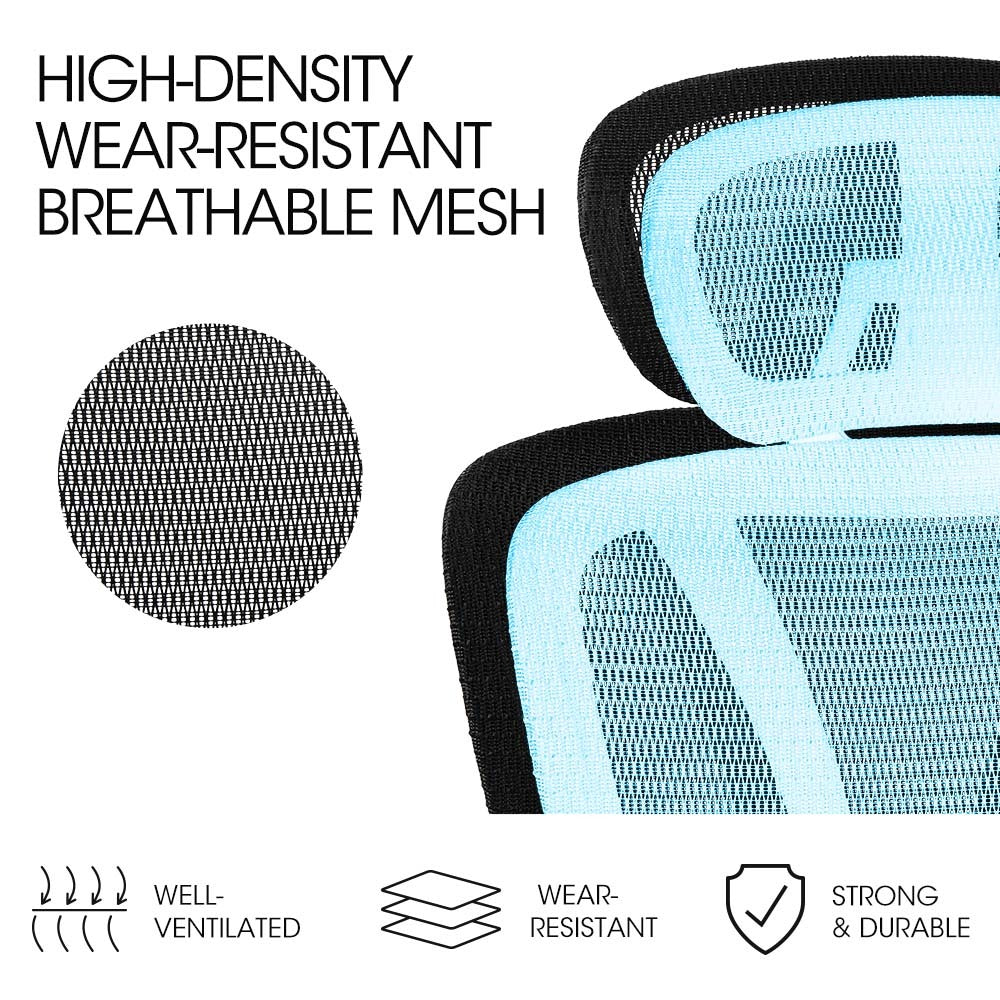 Ergonomic Mesh Office Chair with Adjustable Lumbar Support and Recline, Black