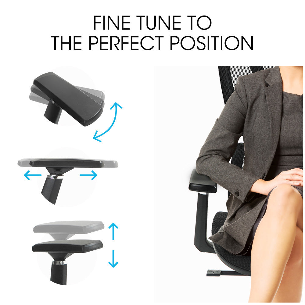 Ergonomic Mesh Office Chair with Adjustable Lumbar Support and Recline, Black