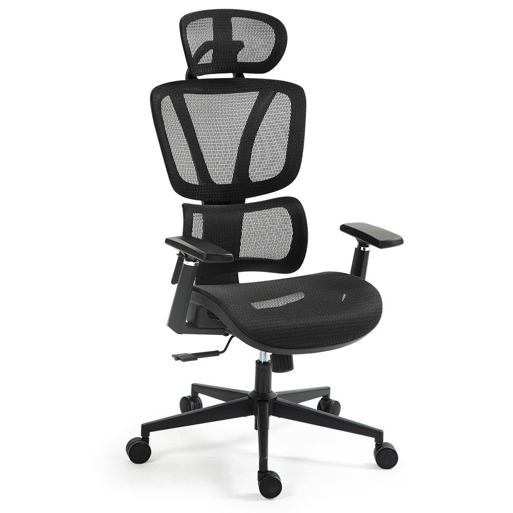 Ergonomic Mesh Office Chair with Adjustable Lumbar Support and Recline, Black