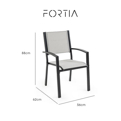 4-Piece Outdoor Dining Chair Set with Rust-Resistant Frame and Mesh Fabric