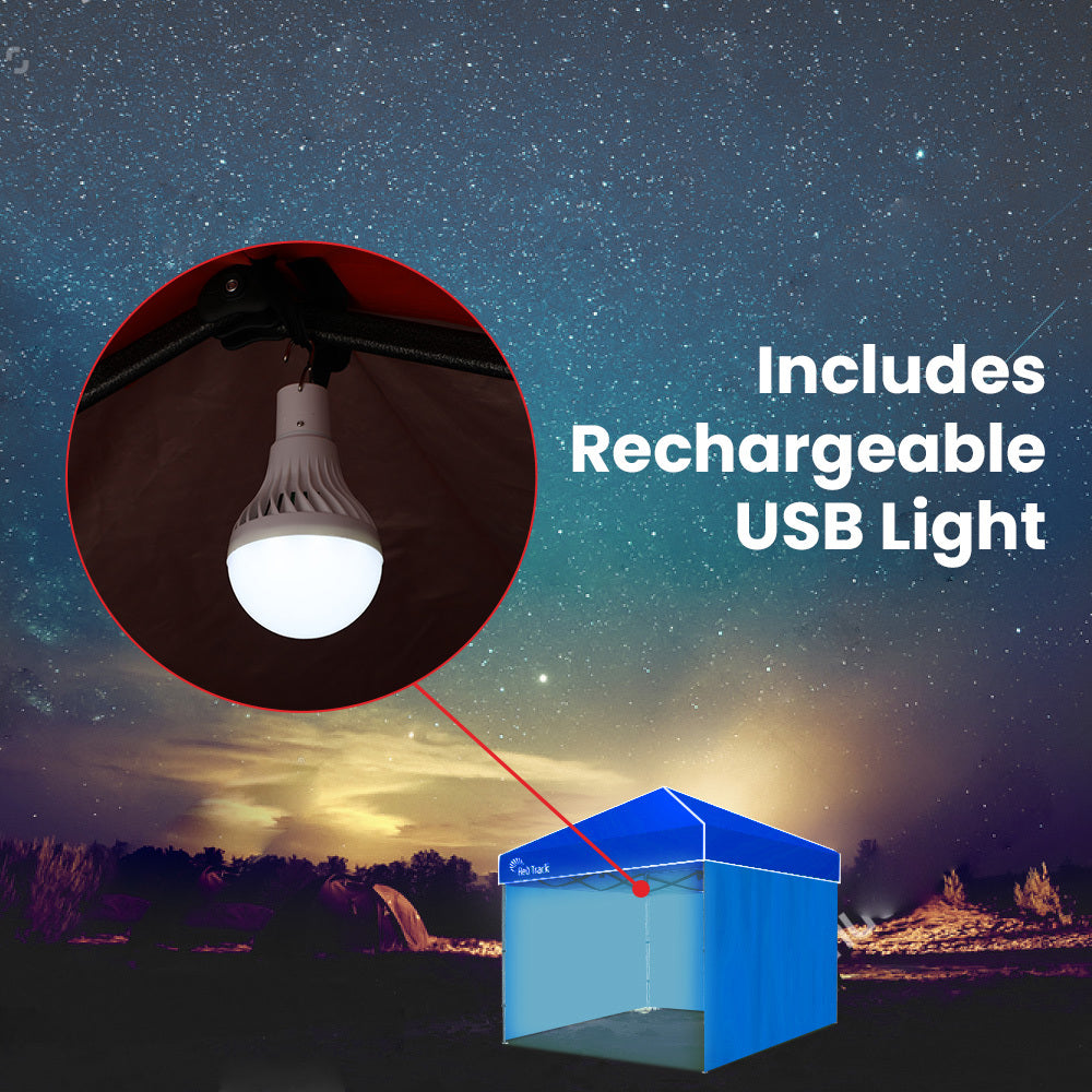 3x3m Gazebo Accessory Pack: Walls, Carry Bag, USB Rechargeable LED Light