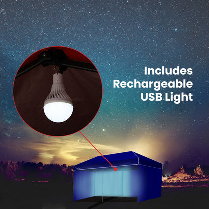 Accessory Pack for 6x3m Gazebo: Walls, Wheeled Bag & USB LED Lamp
