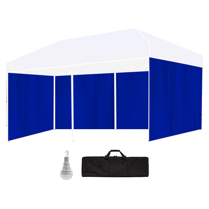 Accessory Pack for 6x3m Gazebo: Walls, Wheeled Bag & USB LED Lamp