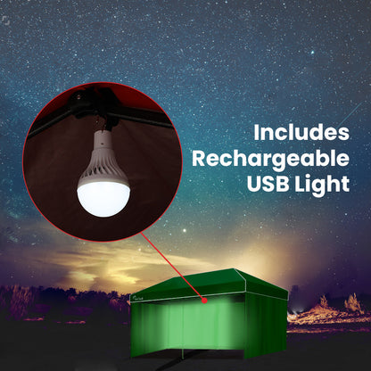 Accessory Pack for 6x3m Gazebo with Walls, Wheeled Bag, and USB LED Light