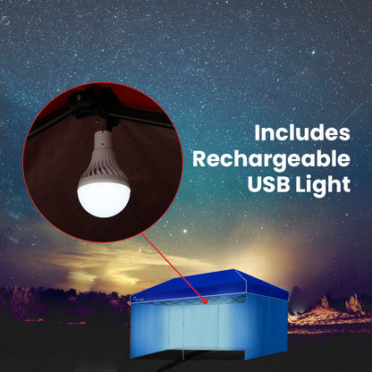 Accessory Pack for 6x3m Gazebo: Walls, Wheeled Bag & USB Rechargeable Light