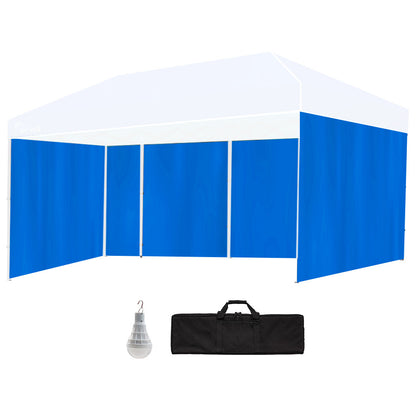 Accessory Pack for 6x3m Gazebo: Walls, Wheeled Bag & USB Rechargeable Light