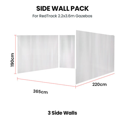 3x Side Walls for 2.2x3.6m Gazebo - Privacy & Weather Protection