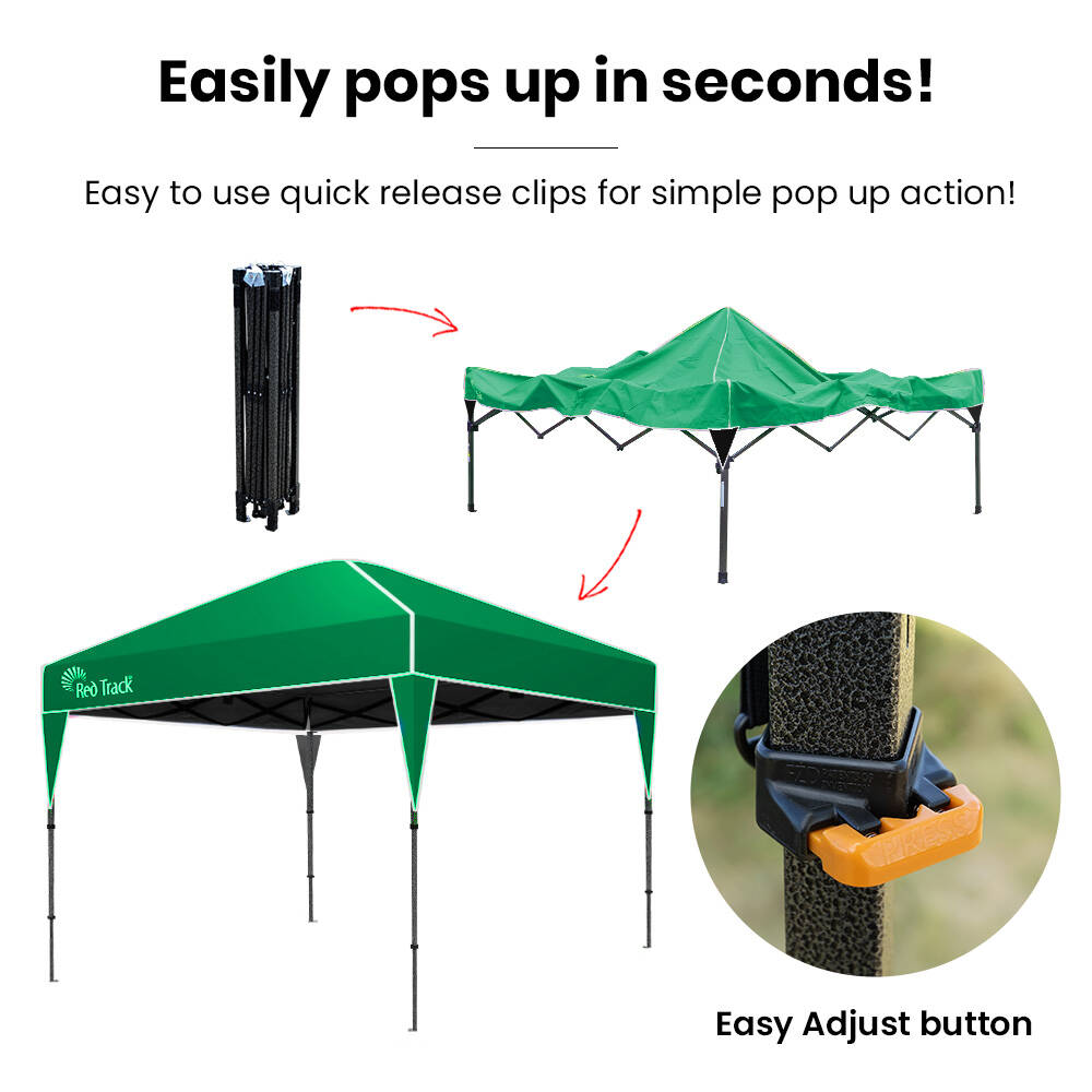 3.6x2.2m Ultra-Compact Portable Gazebo with Carry Bag for Camping & Beach