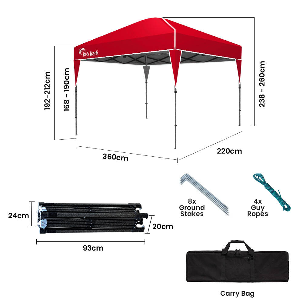 Ultra Compact 3.6x2.2m Folding Gazebo with Carry Bag for Outdoor Events