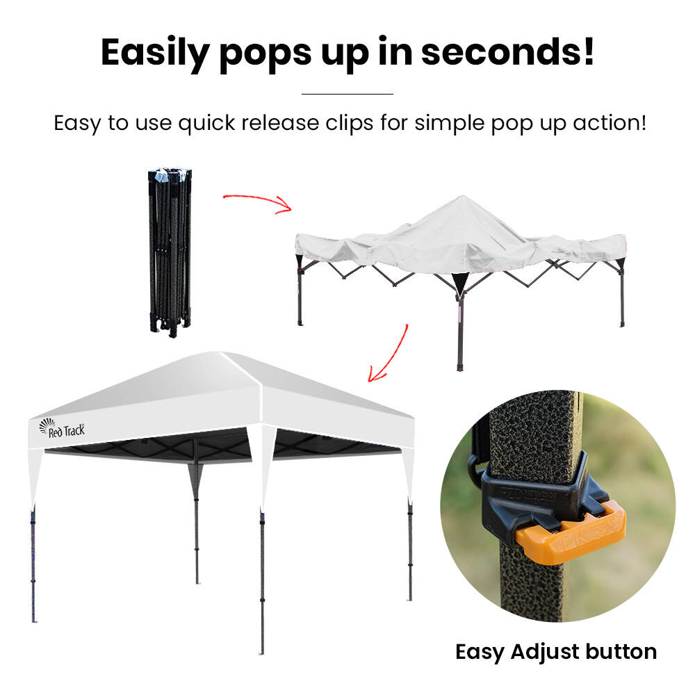 Ultra-Compact 3.6x2.2m Folding Gazebo, Portable & Weather-Resistant, White