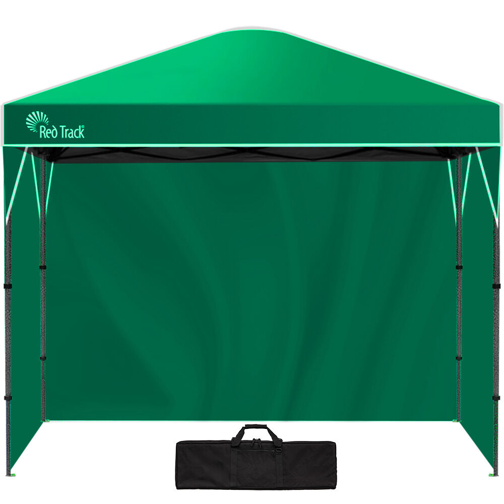 Compact 3.6x2.2m Green Folding Gazebo with Walls, Portable Outdoor Marquee