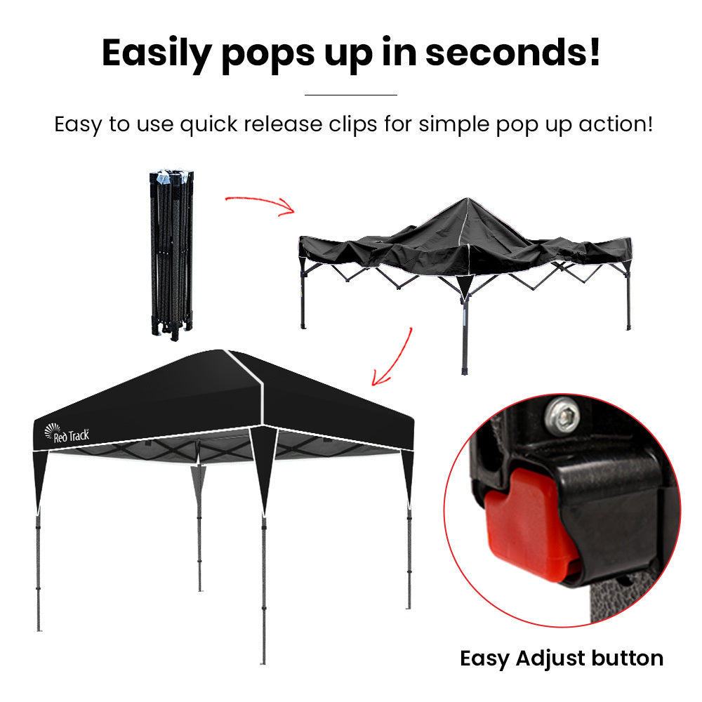 3x3m Compact Folding Gazebo with UV Protection, Portable Outdoor Popup Tent