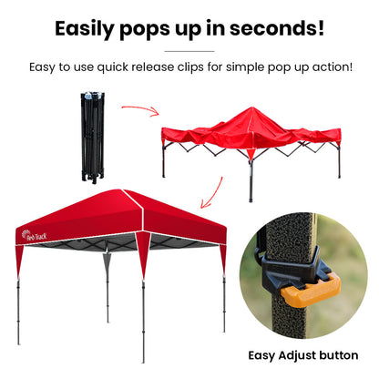 Compact 3x3m Gazebo with Carry Bag, Ideal for Outdoor Events, Red