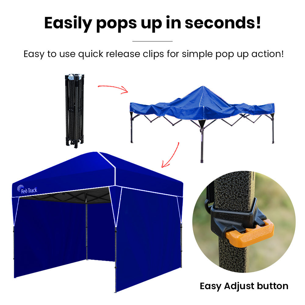 3x3m Ultra-Compact Gazebo with Walls, Portable Outdoor Shelter, Navy Blue