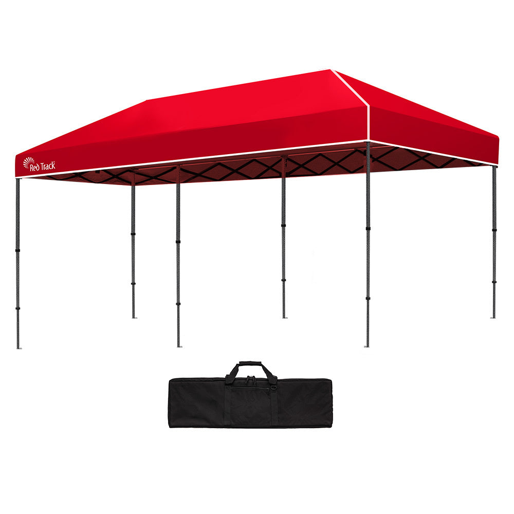 Compact 6x3m Red Outdoor Gazebo with Carry Bag – UV & Water Resistant