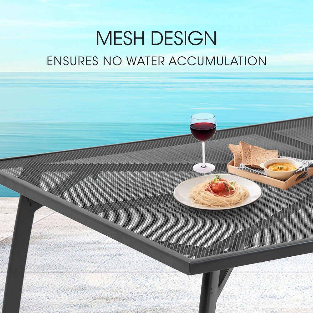 7-Piece Outdoor Dining Set with Table & Chairs, E-Coated for Durability