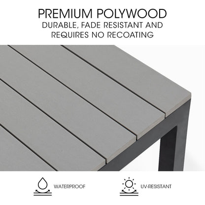 4-Piece Outdoor Lounge Sofa Set with Cushions and Side Tables for Garden Patio