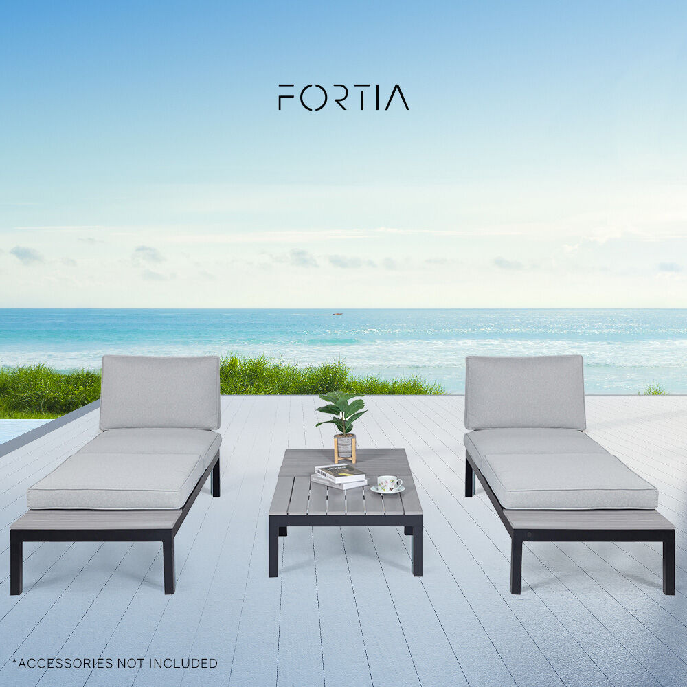 4-Piece Outdoor Lounge Sofa Set with Cushions and Side Tables for Garden Patio
