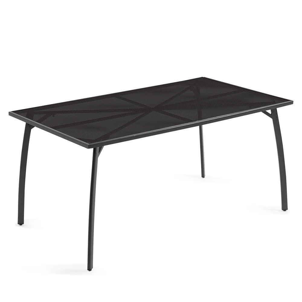 150x90cm Outdoor Dining Table with E-Coating, Rectangular, Weather-Resistant