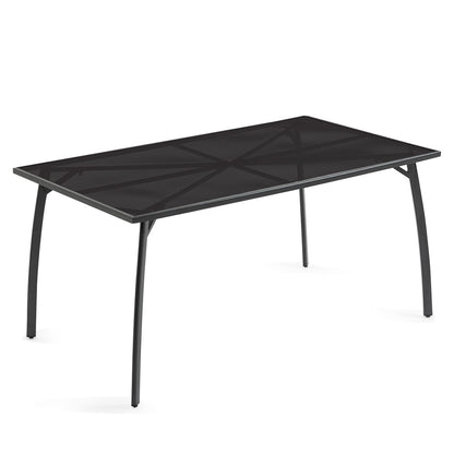 150x90cm Outdoor Dining Table with E-Coating, Rectangular, Weather-Resistant