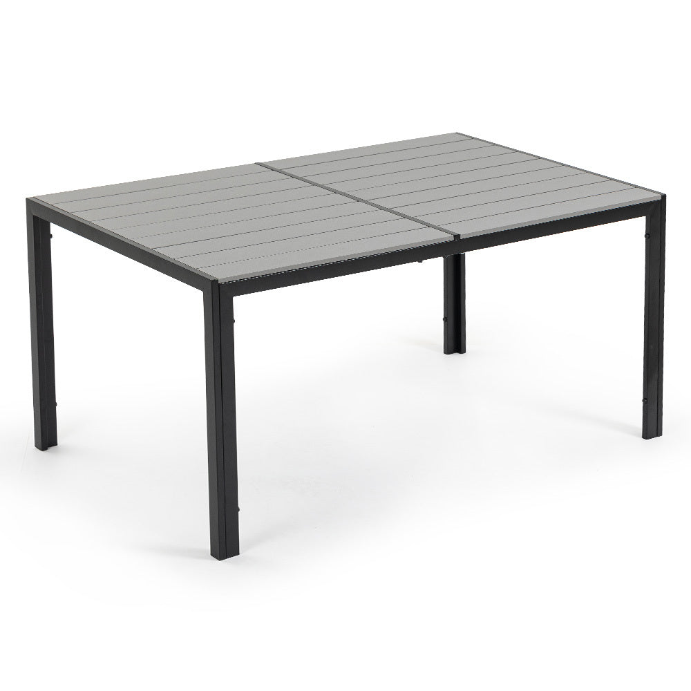 Rectangular Outdoor Dining Table 1.5x0.9m - Durable Polywood & Rust-Resistant Frame