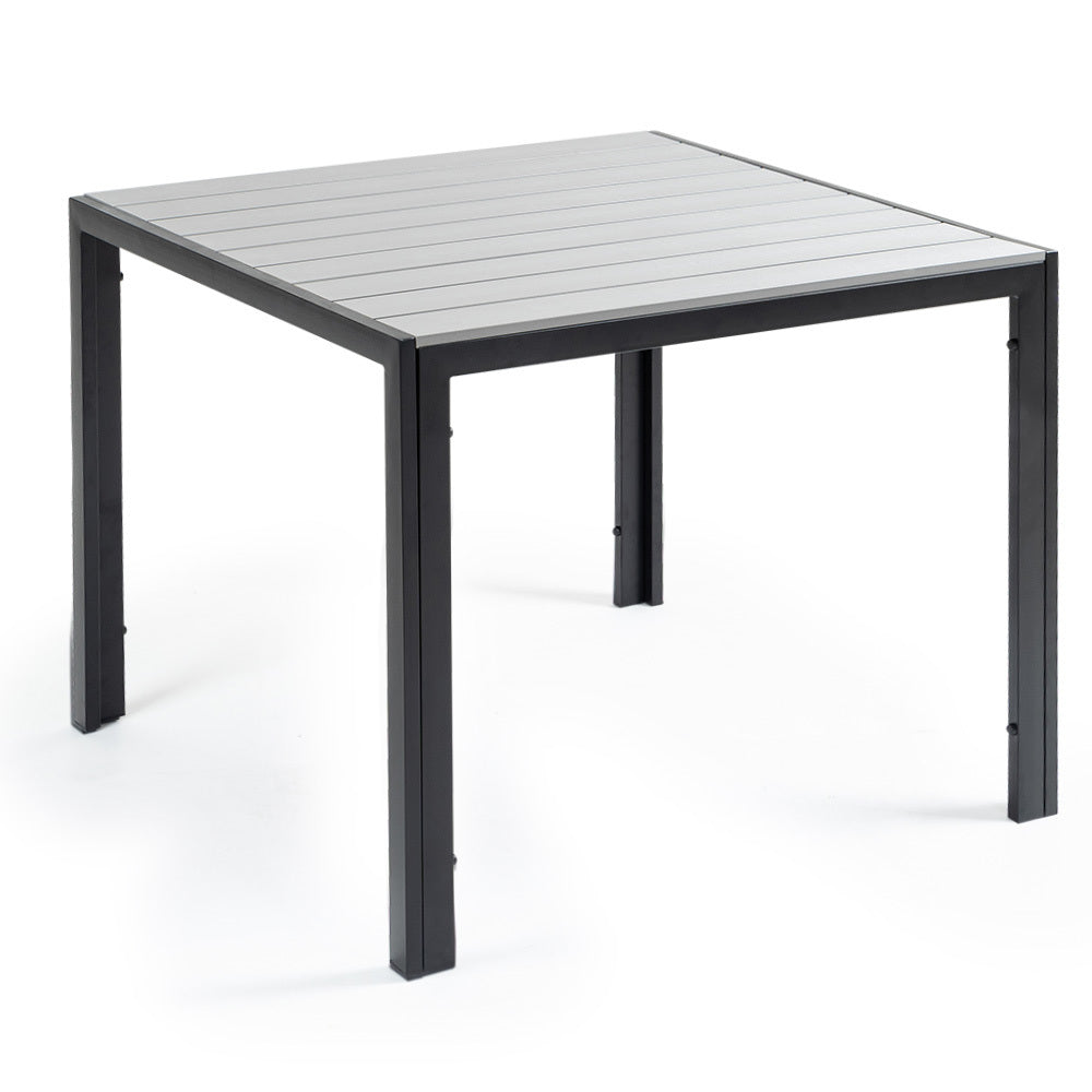 90x90cm Outdoor Dining Table with Durable Polywood Top and Rust-Resistant Frame