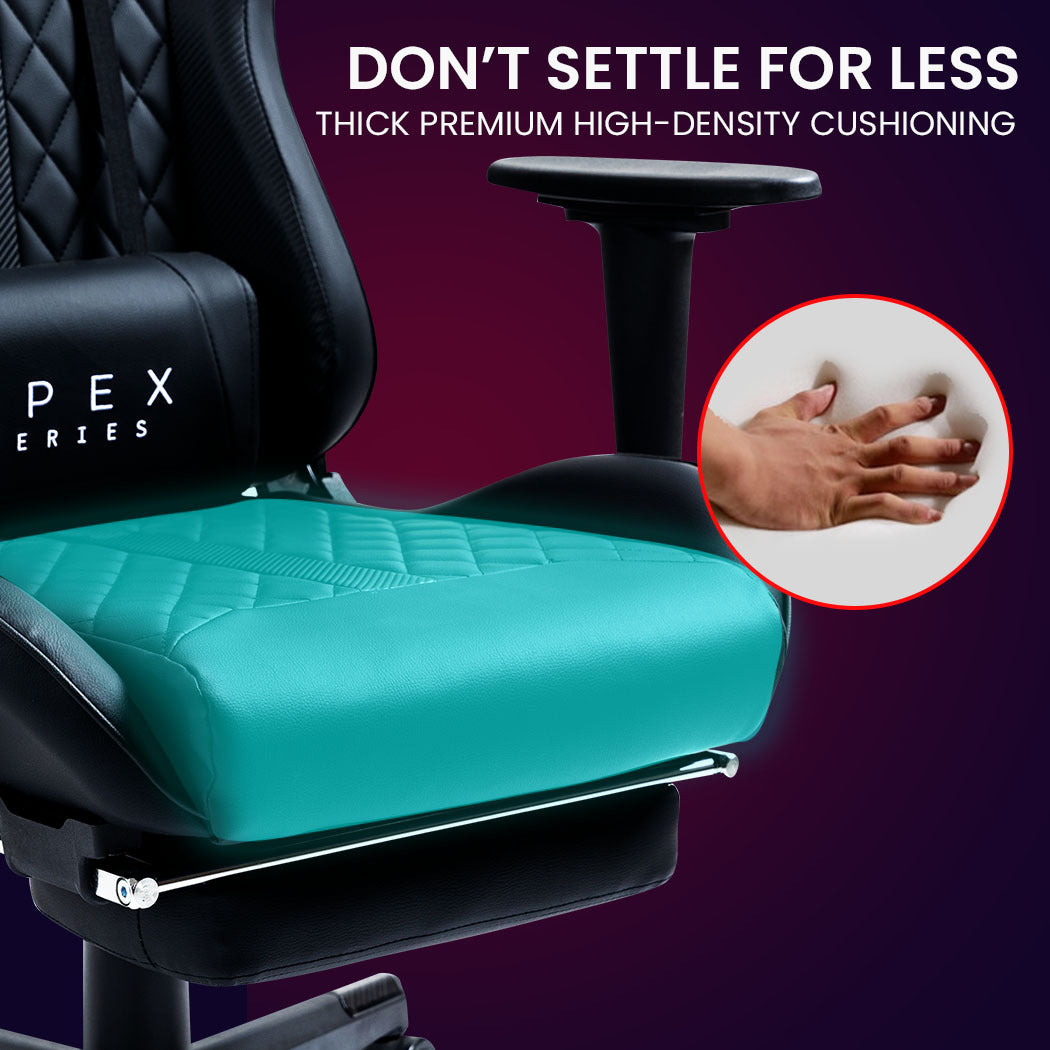 APEX Series Ergonomic Gaming Chair with Footrest & Recline, Black