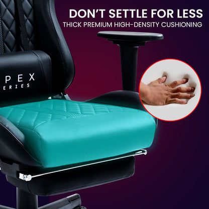 APEX Series Ergonomic Gaming Chair with Footrest & Recline, Black