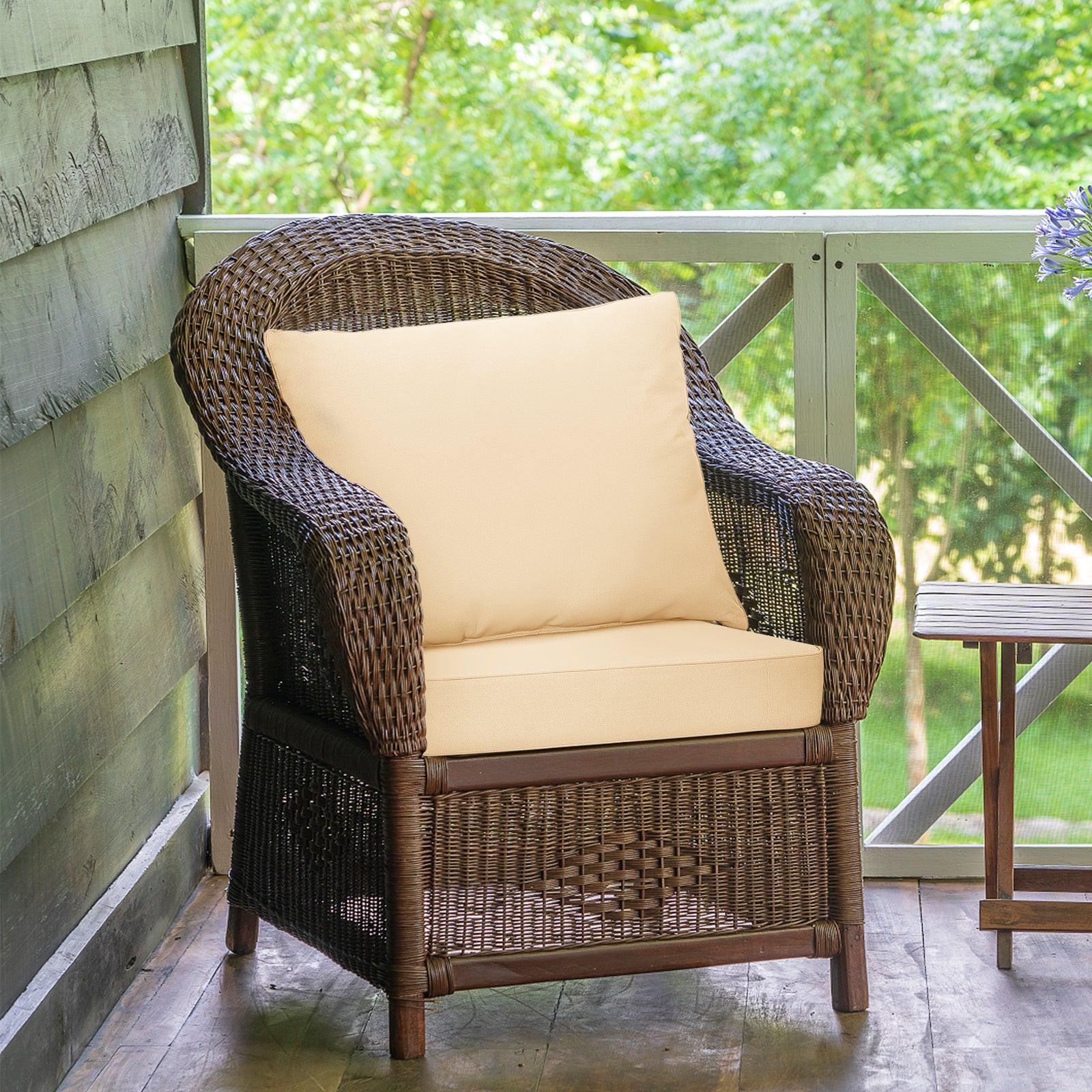 Detachable Outdoor Patio Cushion Set Chair Seat Pads-Beige