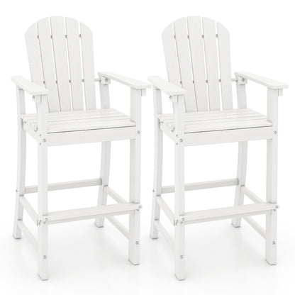 Outdoor Tall Adirondack Chair 77cm Seat Height-White