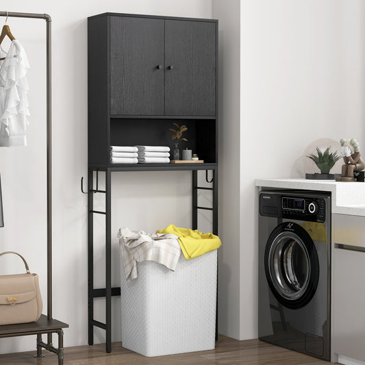 Over The Toilet Storage Cabinet Free Standing Toilet Rack-Black
