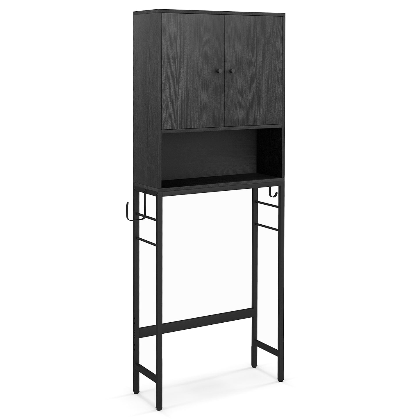 Over The Toilet Storage Cabinet Free Standing Toilet Rack-Black
