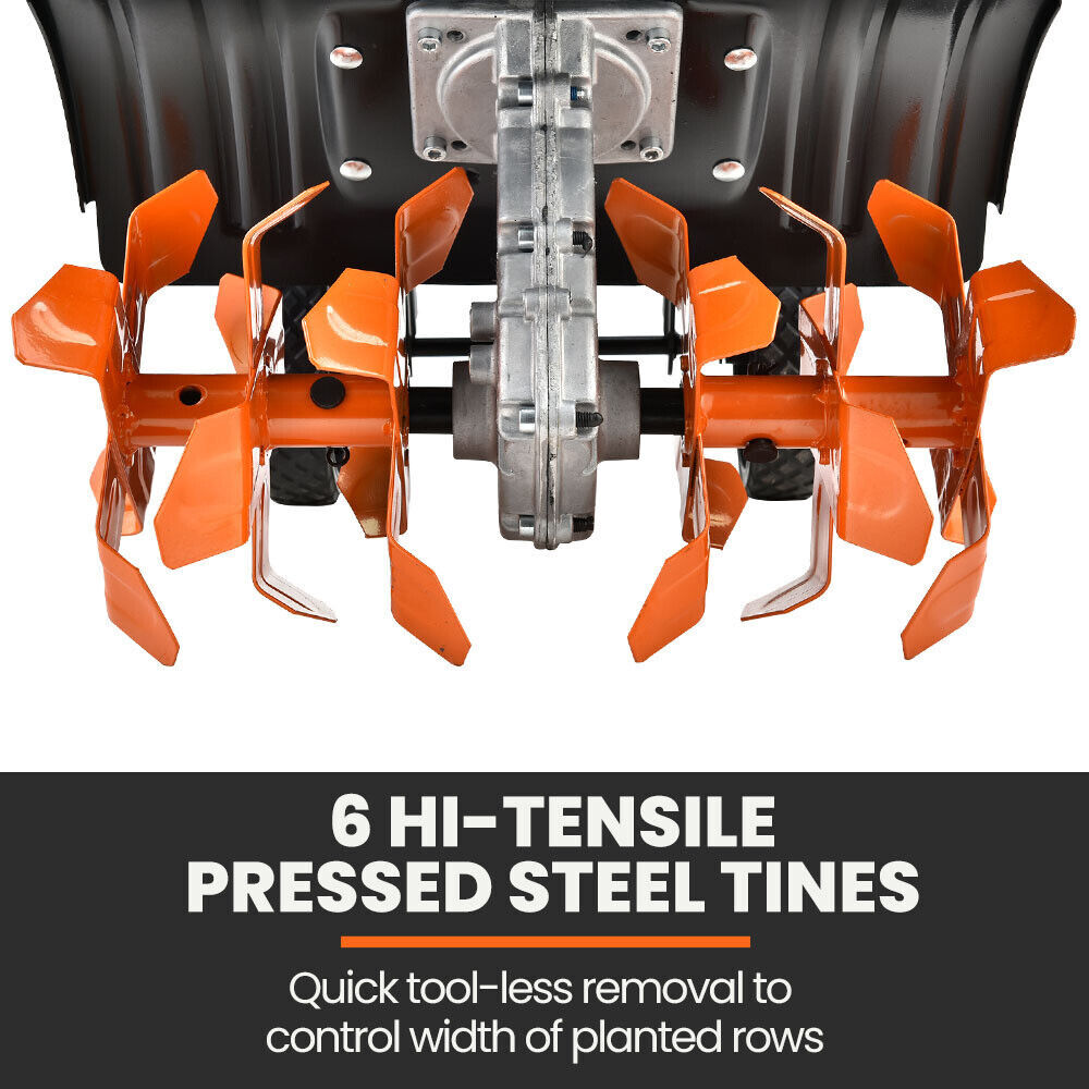 Titan 9: 4-Stroke Petrol Cultivator Tiller with Adjustable 0.4m Width
