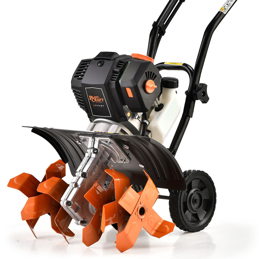 Titan 9: 4-Stroke Petrol Cultivator Tiller with Adjustable 0.4m Width