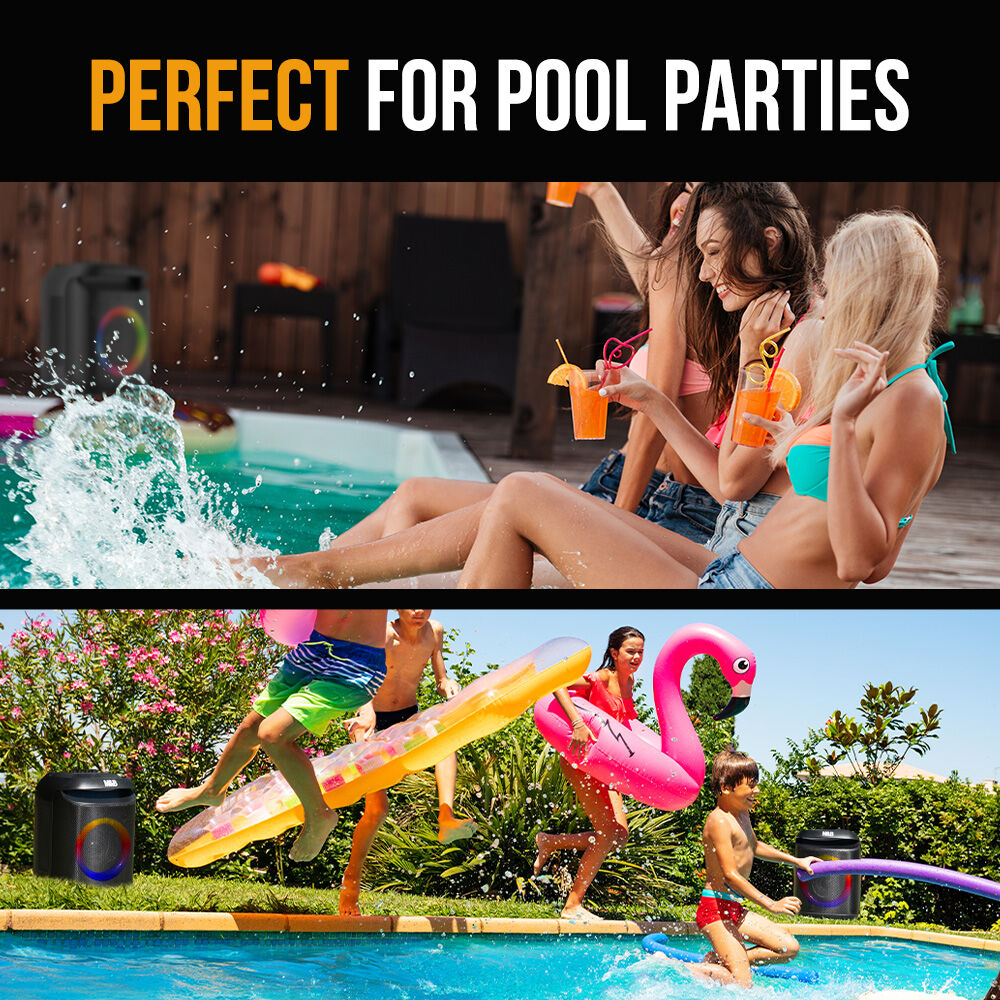 Portable Splash Proof 80W Bluetooth Speaker with TWS Pairing & RGB Lights