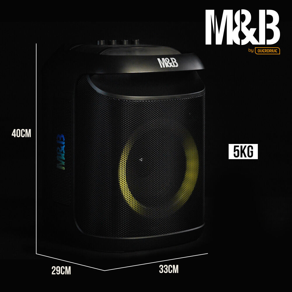 Portable Splash Proof 80W Bluetooth Speaker with TWS Pairing & RGB Lights