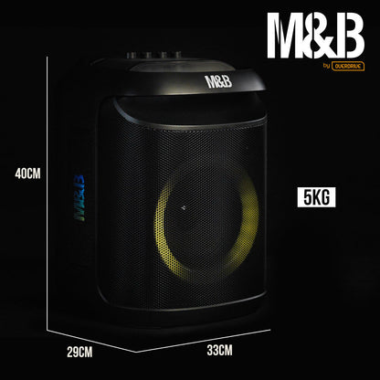 Portable Splash Proof 80W Bluetooth Speaker with TWS Pairing & RGB Lights