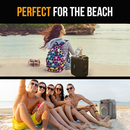 Portable Splash Proof 80W Bluetooth Speaker with TWS Pairing & RGB Lights