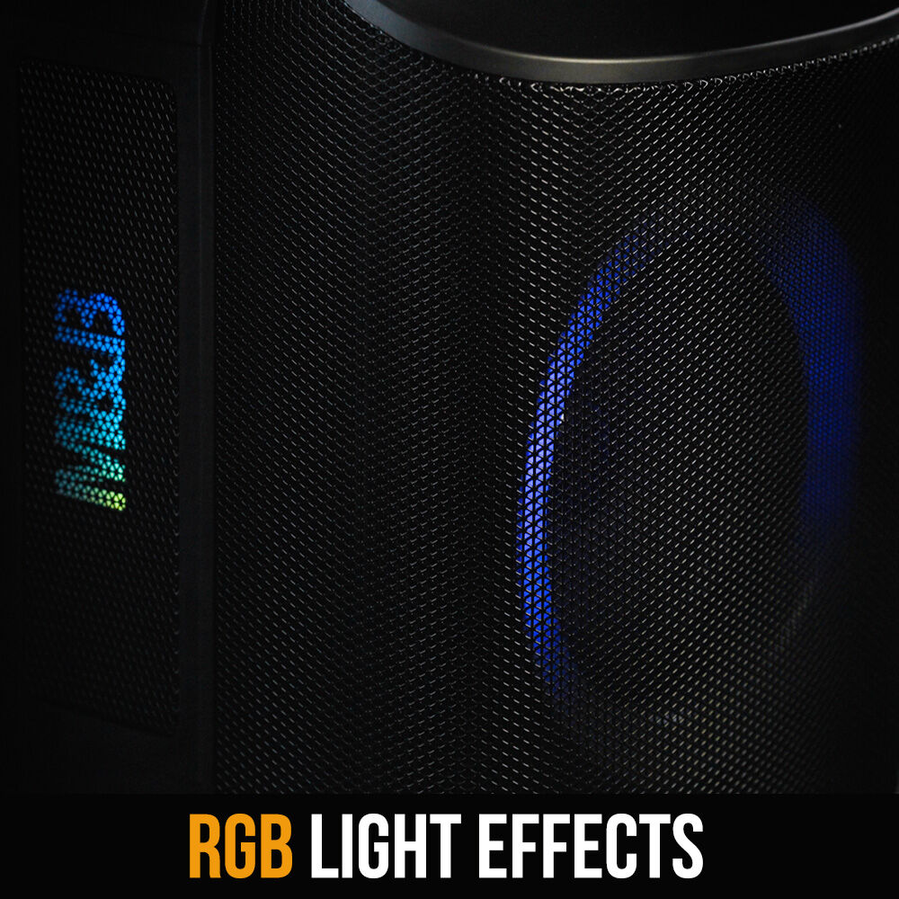 Portable Splash Proof 80W Bluetooth Speaker with TWS Pairing & RGB Lights
